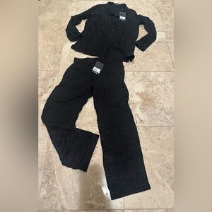 The Kooples black pants and shirt set